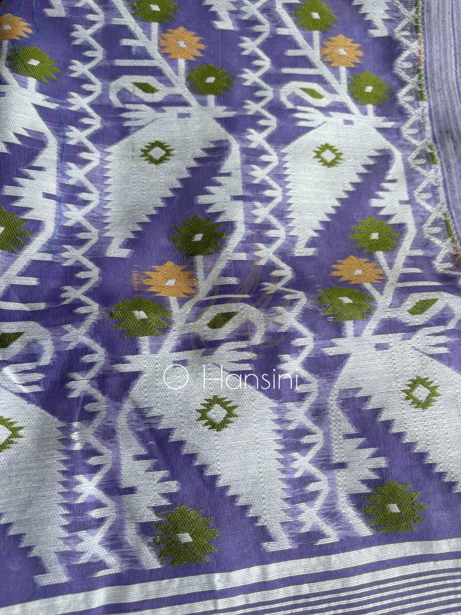 Handwoven Jacquard Jamdani saree