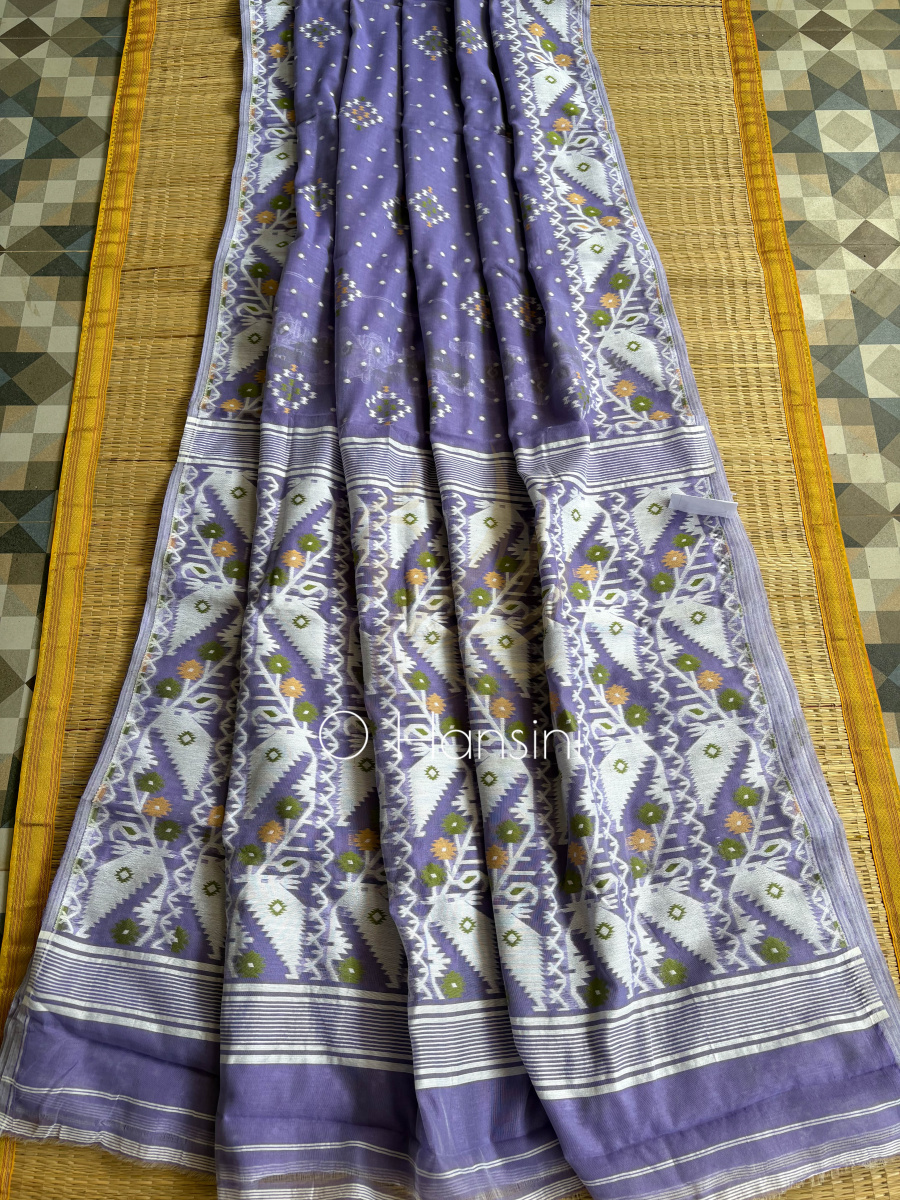 Handwoven Jacquard Jamdani saree