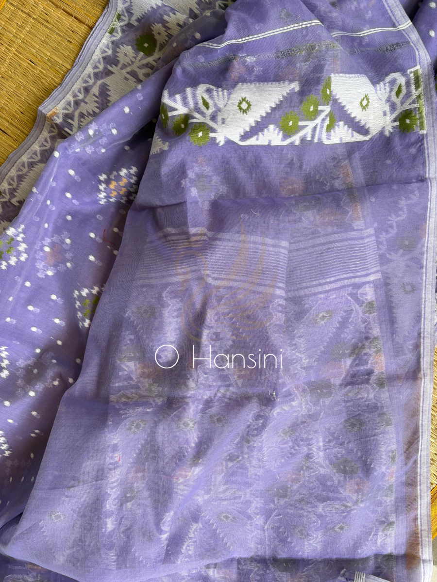 Handwoven Jacquard Jamdani saree