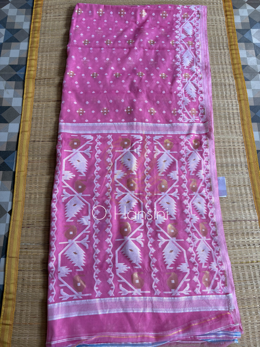 Handwoven Jacquard Jamdani saree