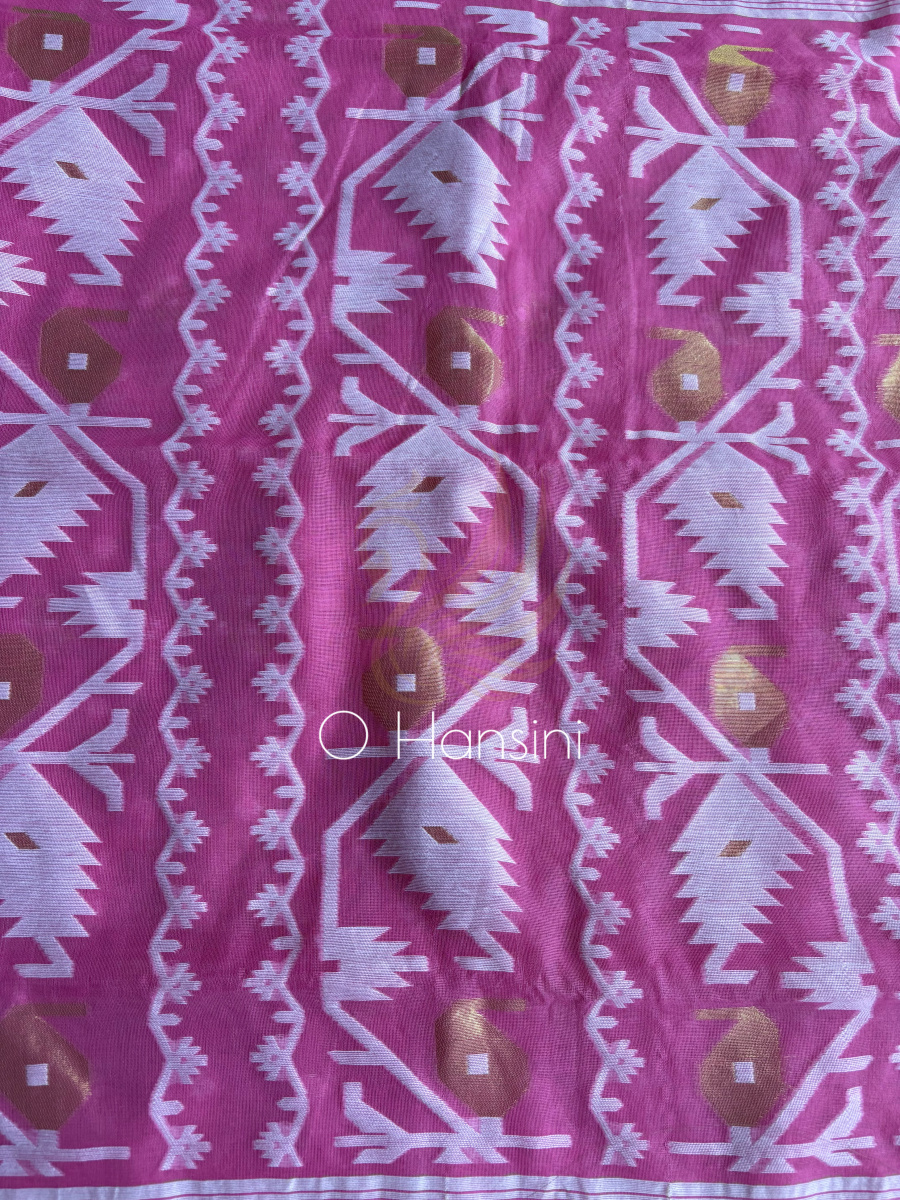 Handwoven Jacquard Jamdani saree
