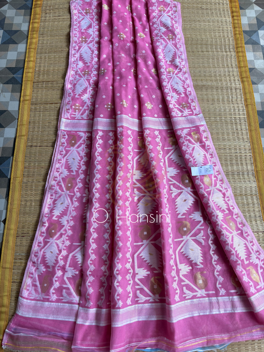 Handwoven Jacquard Jamdani saree