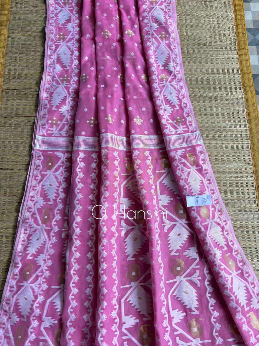Handwoven Jacquard Jamdani saree