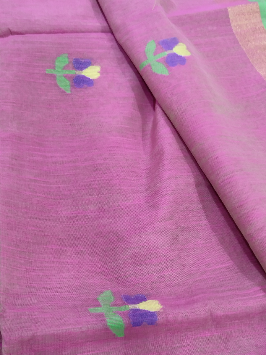 Handwoven Cotton silk Jamdani saree