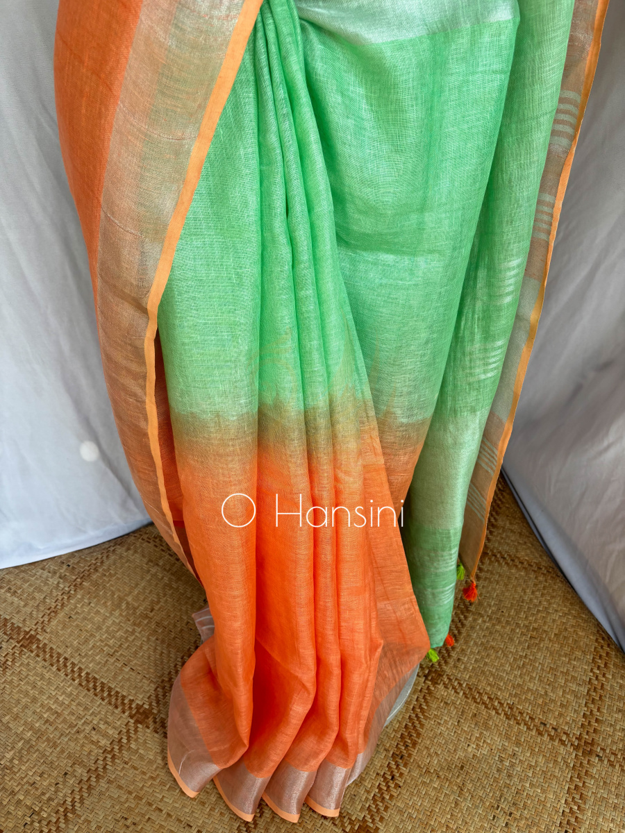 Pure Linen Saree