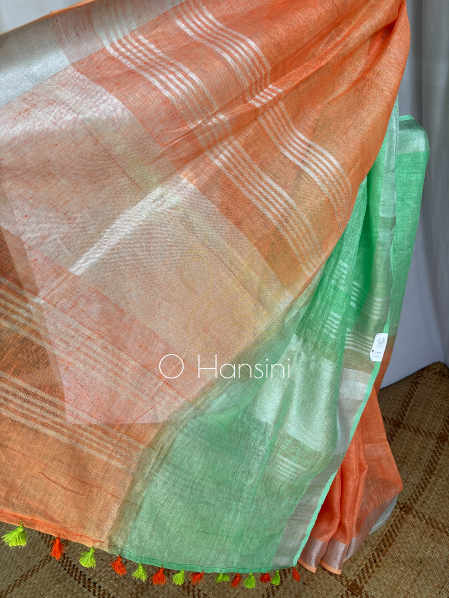 Pure Linen Saree