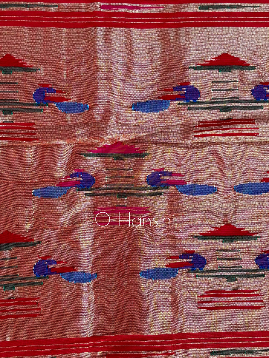 Handloom Cotton Paithani Saree with Traditional Pallu
