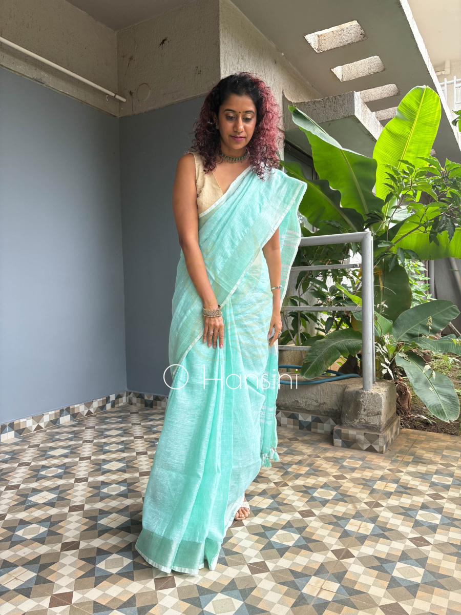 Pure Linen Saree