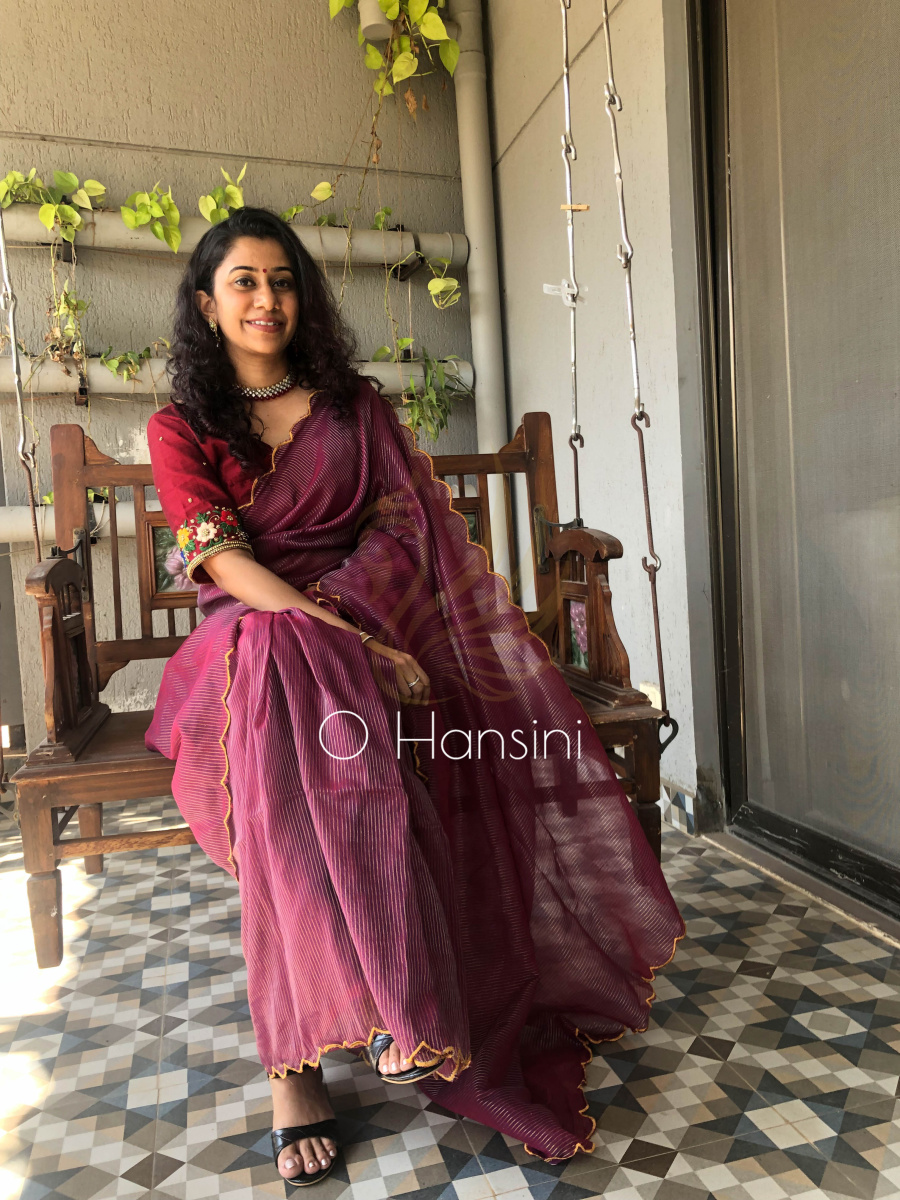 Zari Striped Mul Cotton Saree