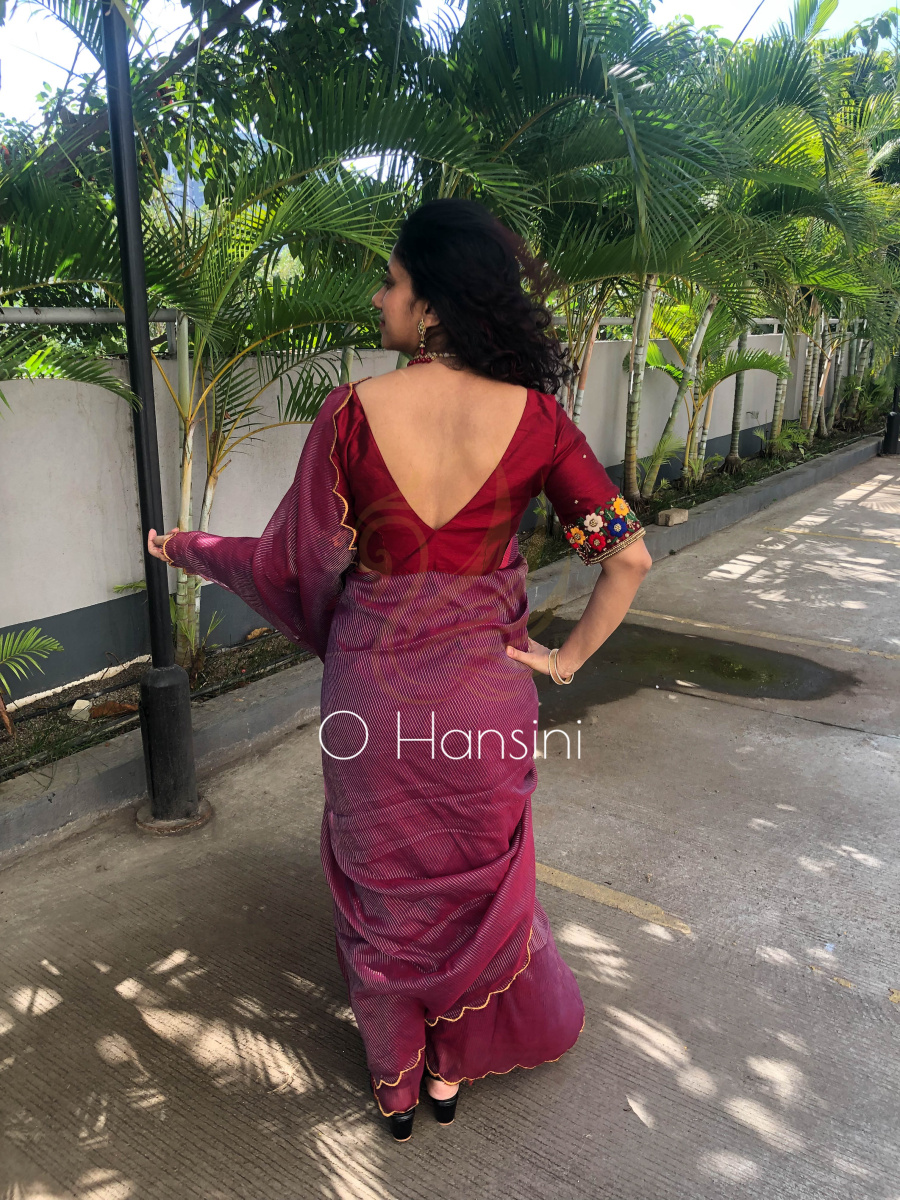 Zari Striped Mul Cotton Saree