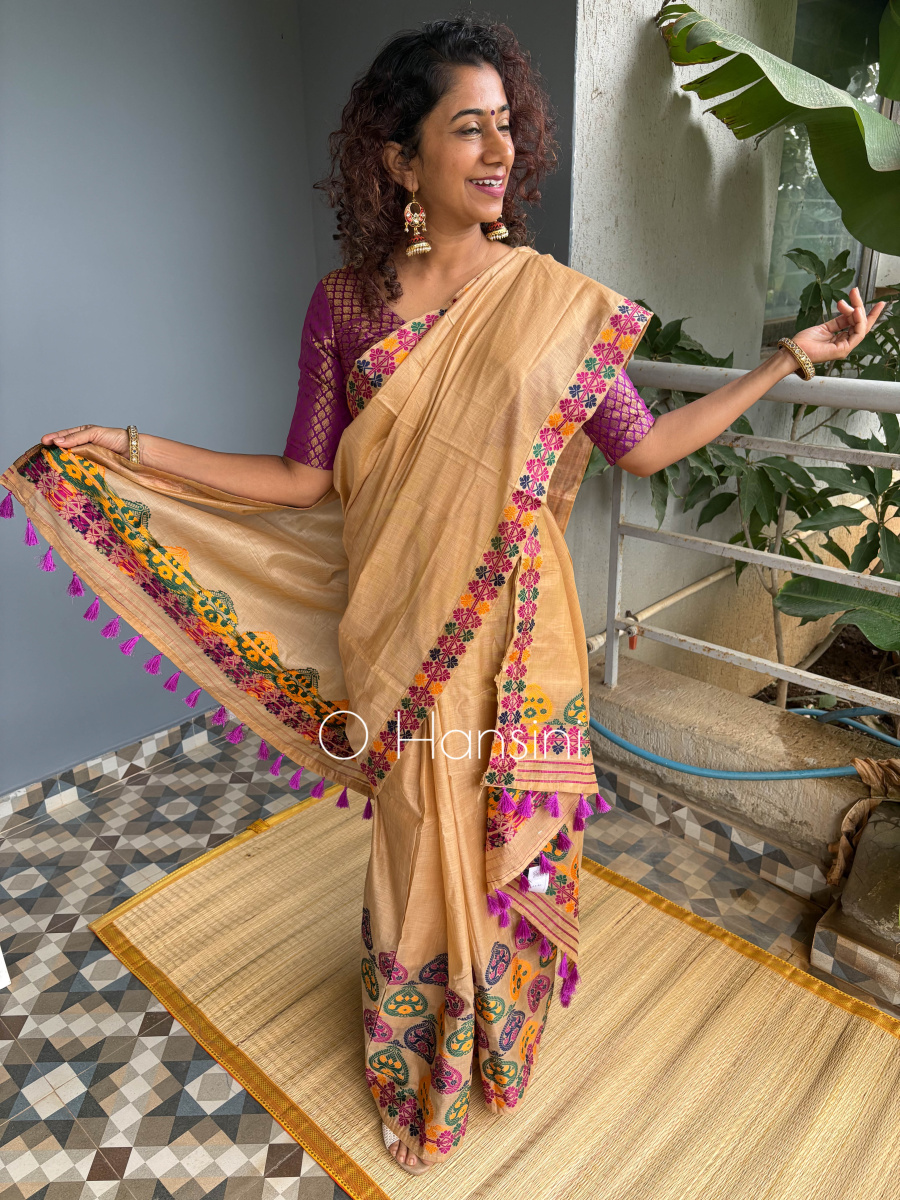 Cotton Silk Mekhala Chador