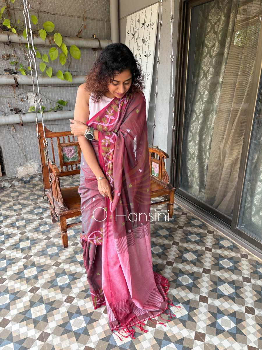 Handwoven Mul Cotton Saree