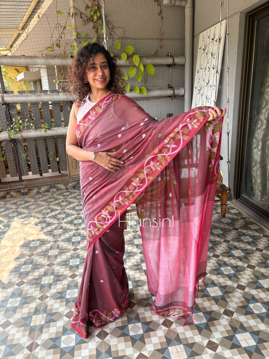 Handwoven Mul Cotton Saree