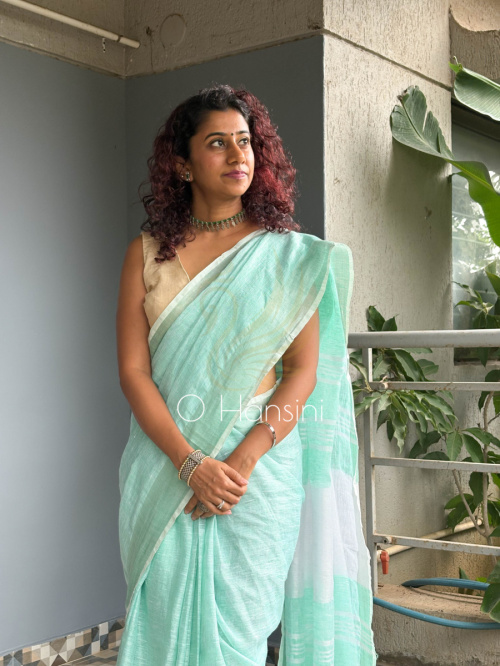Pure Linen Saree