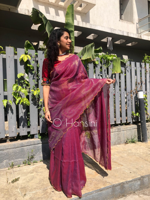 Zari Striped Mul Cotton Saree