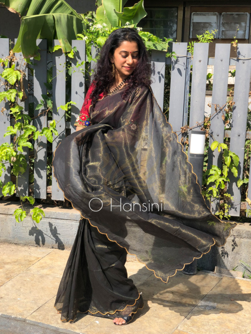 Zari Striped Mul Cotton Saree