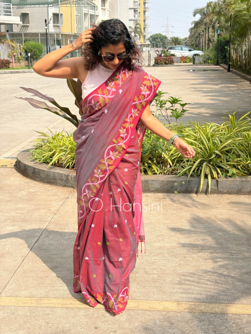 Handwoven Mul Cotton Saree