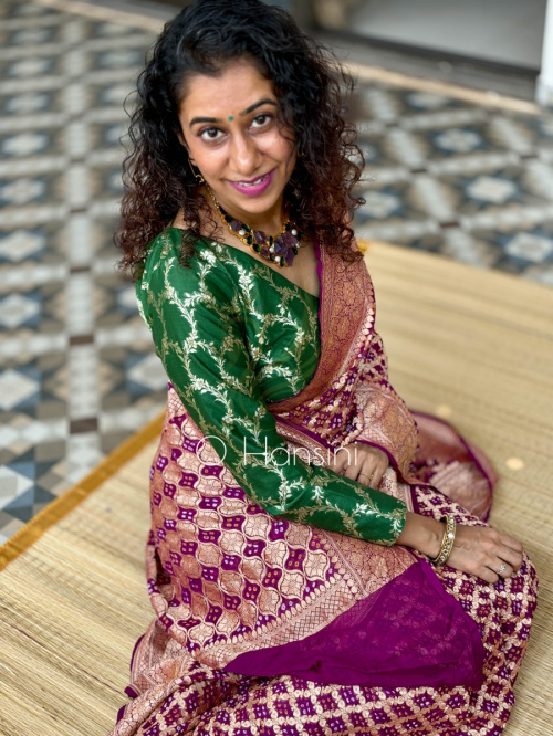 Banarasi Bandhej Pure Georgette Saree