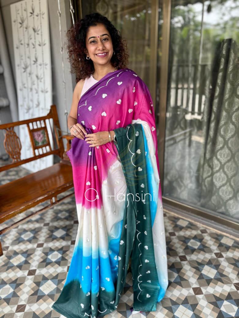 Embroidered Cotton Saree